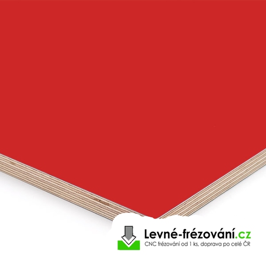 Foliovaná překližka červená - 2500x1250 - 12 mm