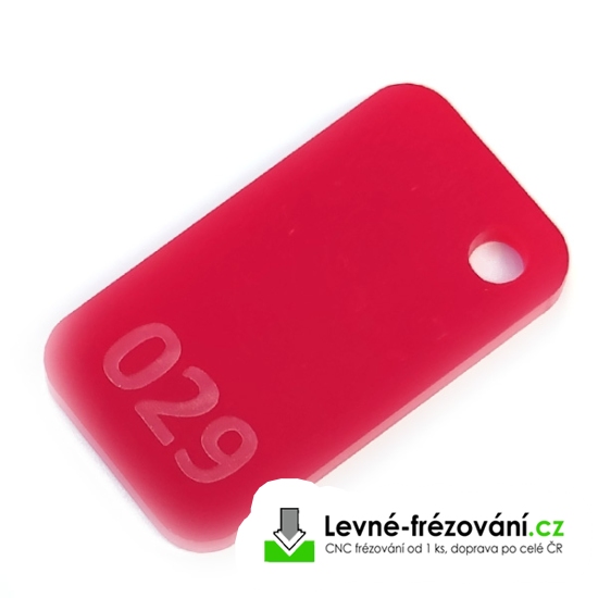 Plexisklo tmavě červená 029 - 2000 x 1000 - 3 mm - 740x420 mm