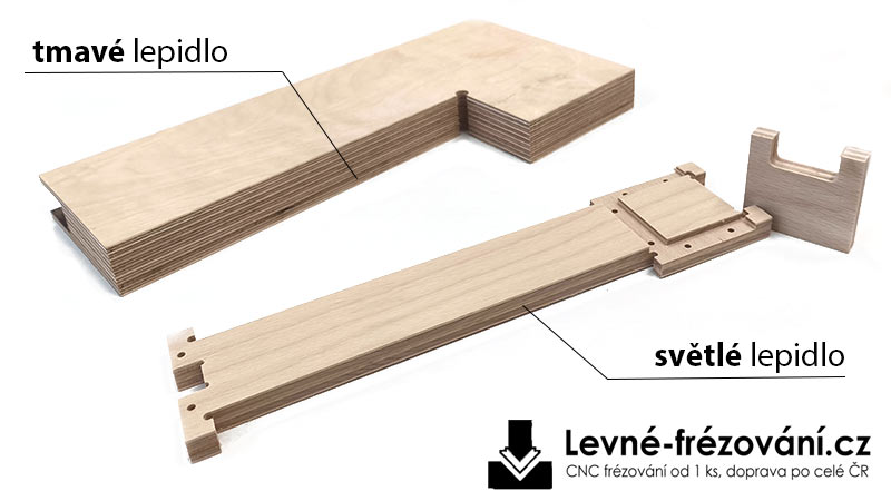 Různé druhy lepení překližek