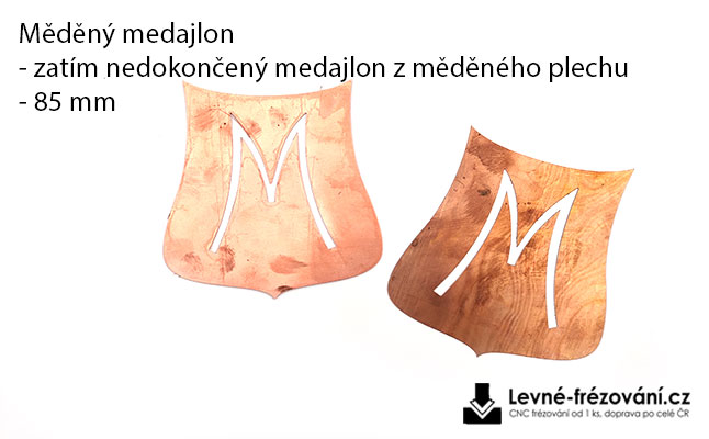 Měděný erb z 1 mm měděného plechu