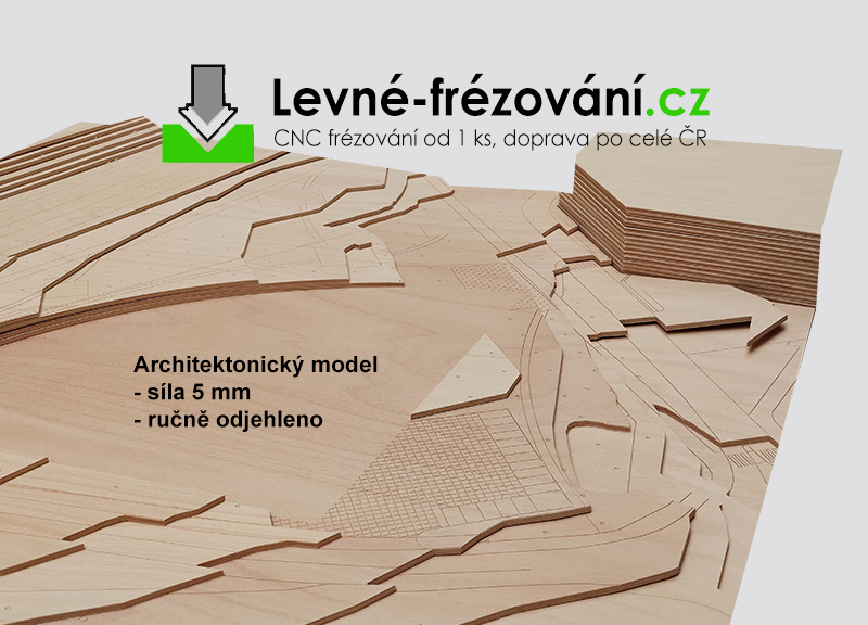 Architektonický model ze dřeva 2x2m